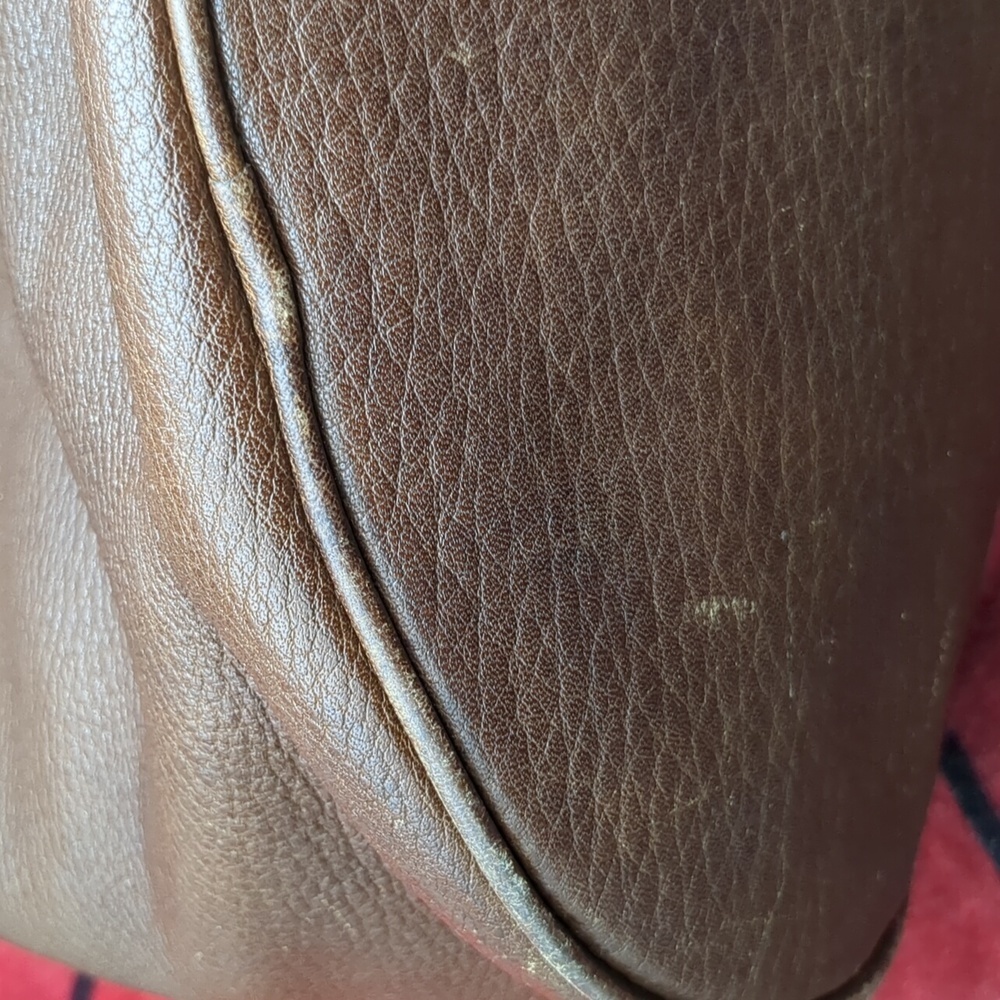 Donna Karen brown leather drawstring purse - Picture 9 of 11